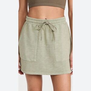 Madewell MWL Pull-On Mini Skirt, light army green.